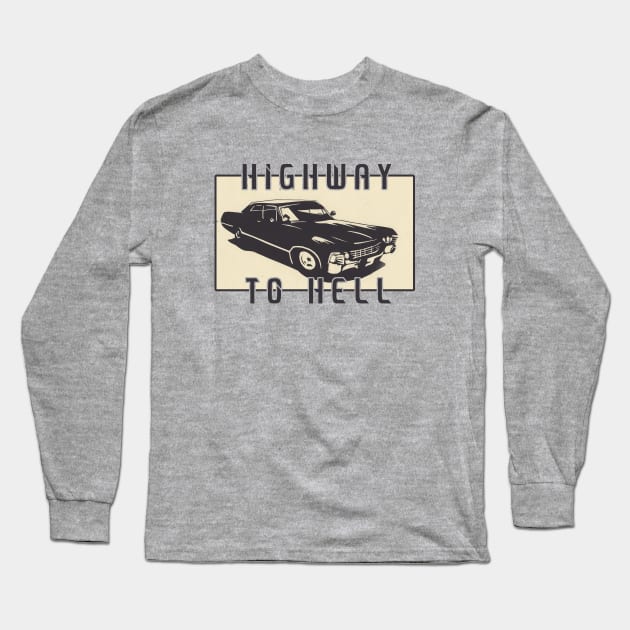 Highway to hell (Supernatural fan art) Long Sleeve T-Shirt by NEFT PROJECT